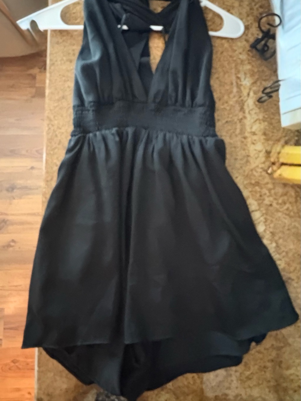 DO+BE Black Asymmetrical Halter Dress